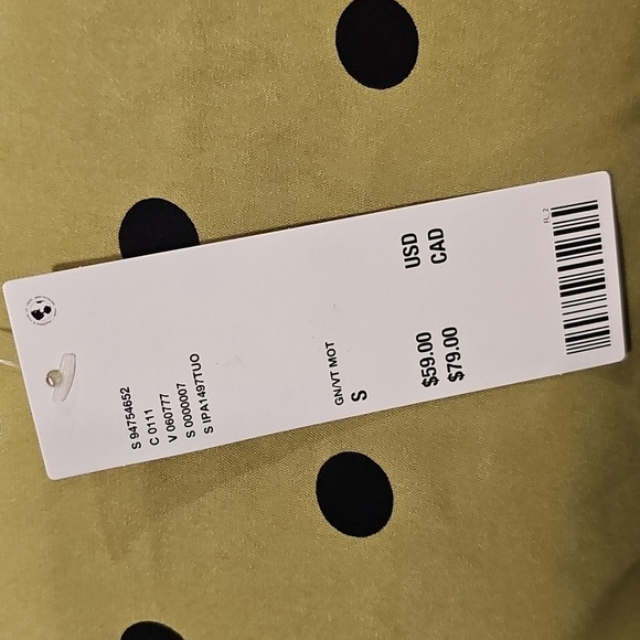 Urban Outfitters Kimchi Blue Apple Square Neck Cropped Blouse Sz Small NWT - Picture 8 of 11